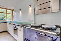 Modern kitchen with traditional oven