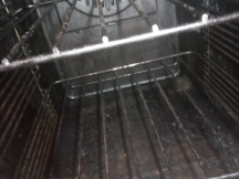 Burnt on food residue in oven